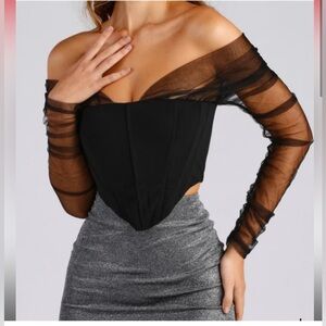 Chic Style Moment Cropped Corset Top-Small